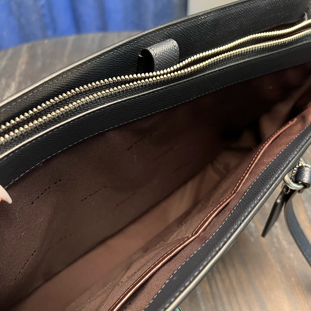 Coach Navy Folio Tote - Picture 4 of 12
